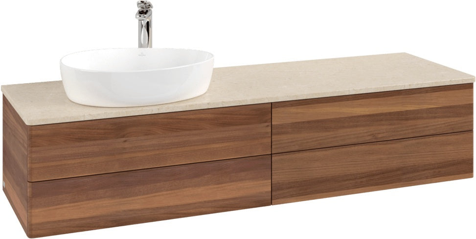 Villeroy & Boch Waschtischunterschrank Antao K26053 1600 mm Warm Walnut mit 4 Auszügen
