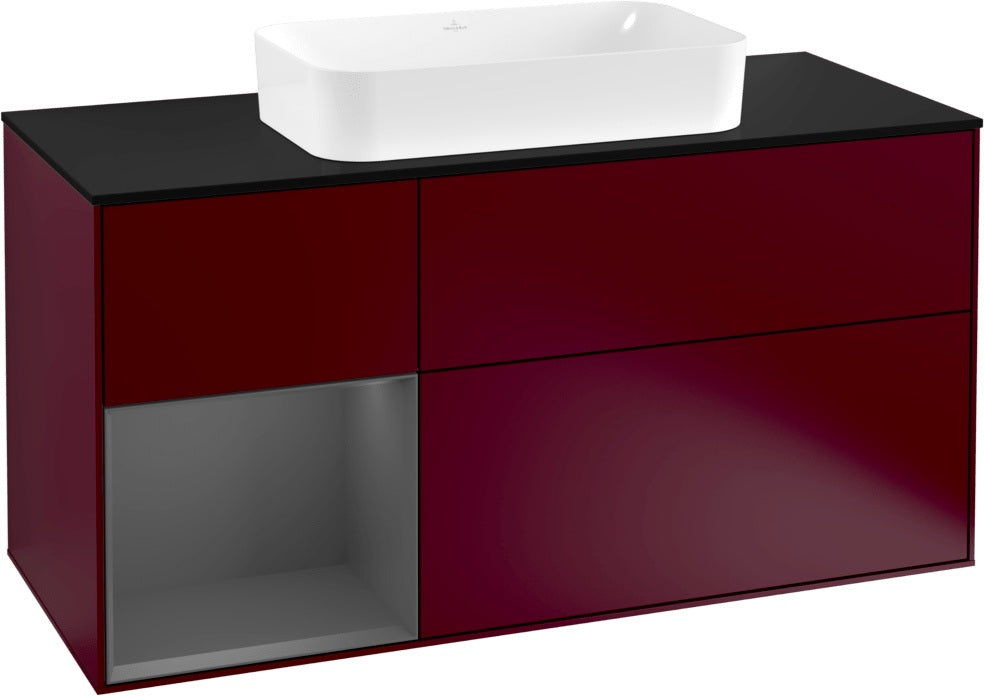 Villeroy & Boch Finion Waschtischunterschrank 1200 mm Glossy White Lacquer mit LED-Beleuchtung