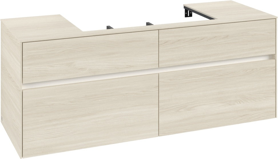 Villeroy & Boch Waschtischunterschrank Collaro C088 B0 1400 mm White Oak mit Beleuchtung & SoftClosing