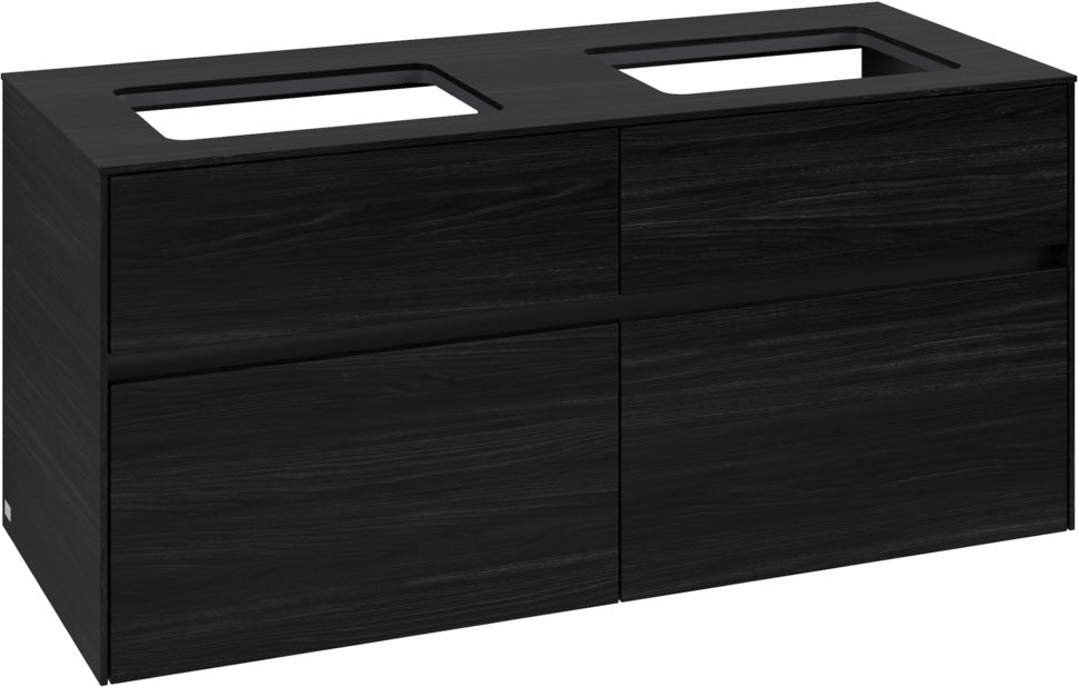 Villeroy & Boch Waschtischunterschrank Collaro C115 B0 1200 mm Black Oak mit Beleuchtung und SoftClosing
