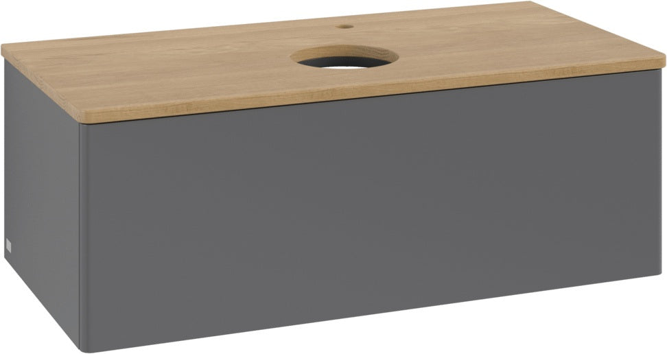 Villeroy & Boch Waschtischunterschrank Antao L31050 1000 mm Anthrazit Matt Lack mit LED-Beleuchtung