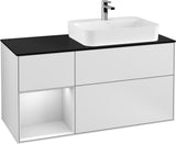 Villeroy & Boch Finion Waschbeckenunterschrank 1200 mm Glossy White Lacquer mit Beleuchtung