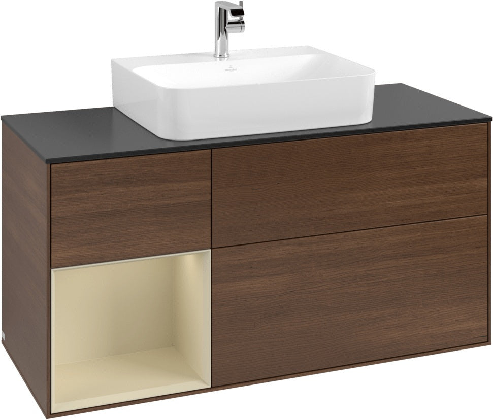 Villeroy & Boch Finion Waschbeckenunterschrank 1200 mm Glossy White mit Beleuchtung