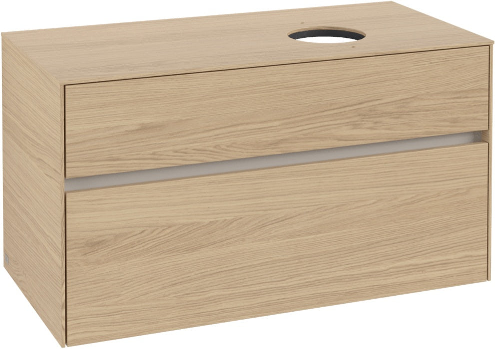 Villeroy & Boch Waschtischunterschrank Collaro C040 Nordic Oak 1000 mm mit 2 Auszügen und SoftClosing