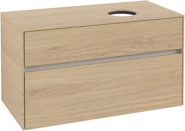 Villeroy & Boch Waschtischunterschrank Collaro C040 Nordic Oak 1000 mm mit 2 Auszügen und SoftClosing