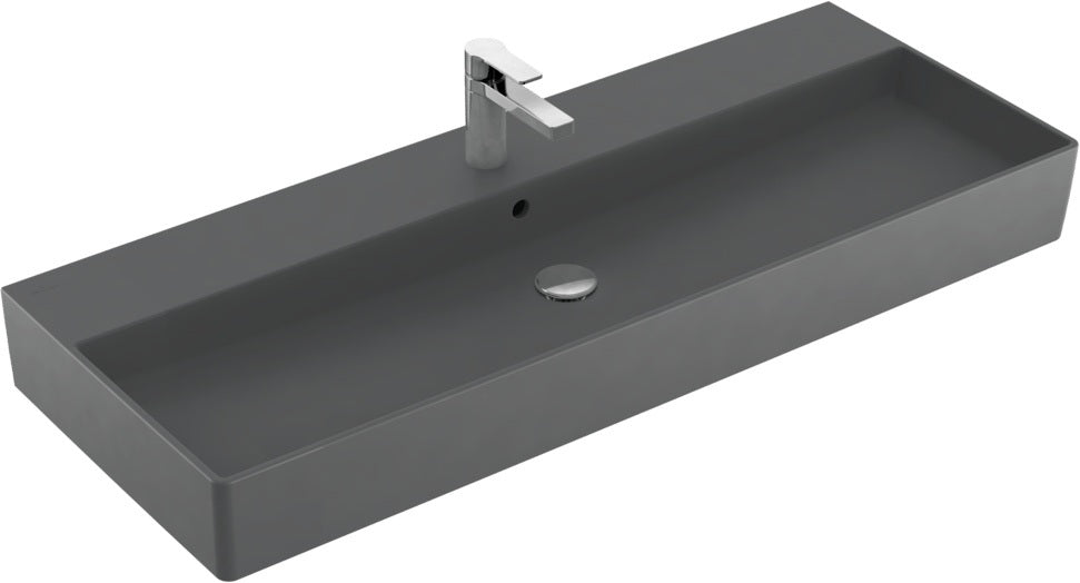 Villeroy & Boch Wandwaschbecken Memento 2.0 1200x470mm Graphite CeramicPlus – Matt, TitanCeram, 1 Hahnloch