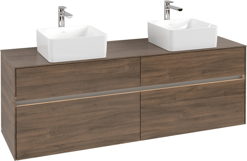 Villeroy & Boch Waschtischunterschrank Collaro C052 B0 1600 mm Arizona Oak mit Beleuchtung