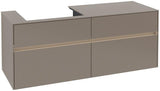 Villeroy & Boch Collaro Waschtischunterschrank 1400 mm Truffle Grey mit LED-Beleuchtung