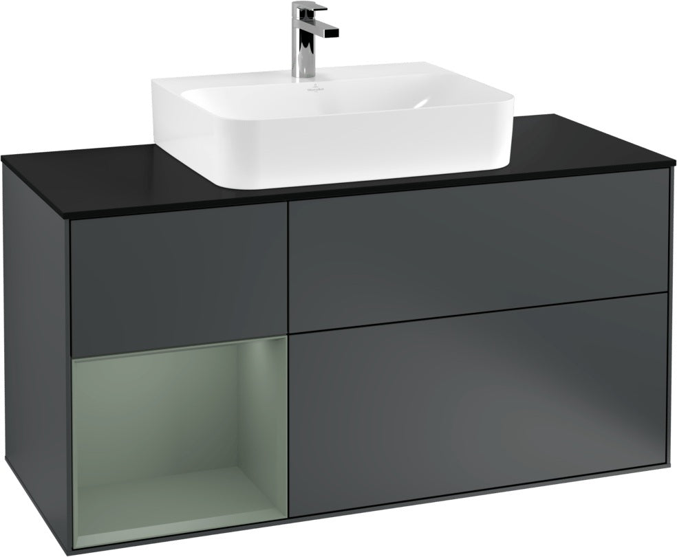 Villeroy & Boch Finion Waschbeckenunterschrank 1200 mm Glossy White mit Beleuchtung