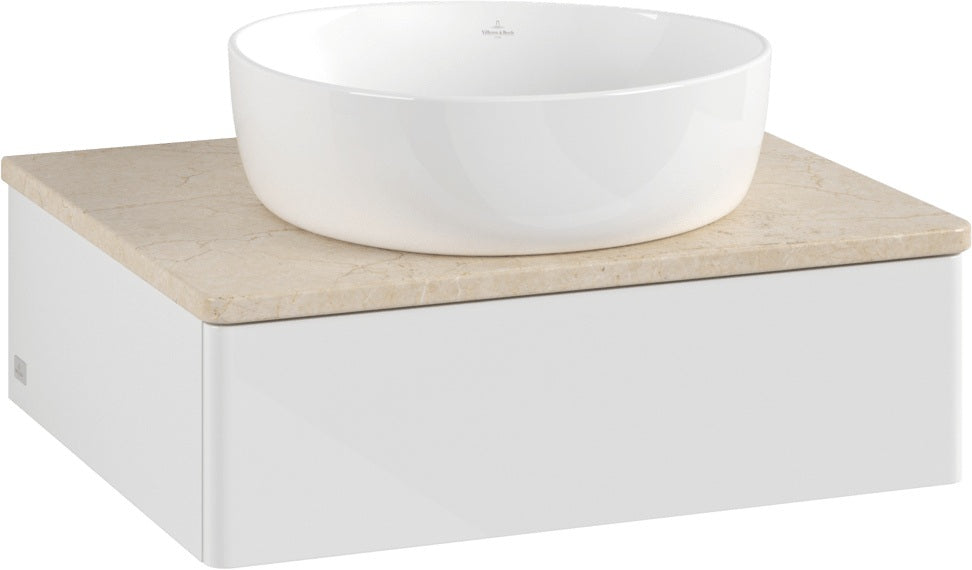 Villeroy & Boch Waschbeckenunterschrank Antao 600 mm Glossy White Lacquer mit Auszugsbeleuchtung