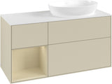 Villeroy & Boch Finion Waschtischunterschrank 1200 mm Glossy White Lacquer mit Beleuchtung