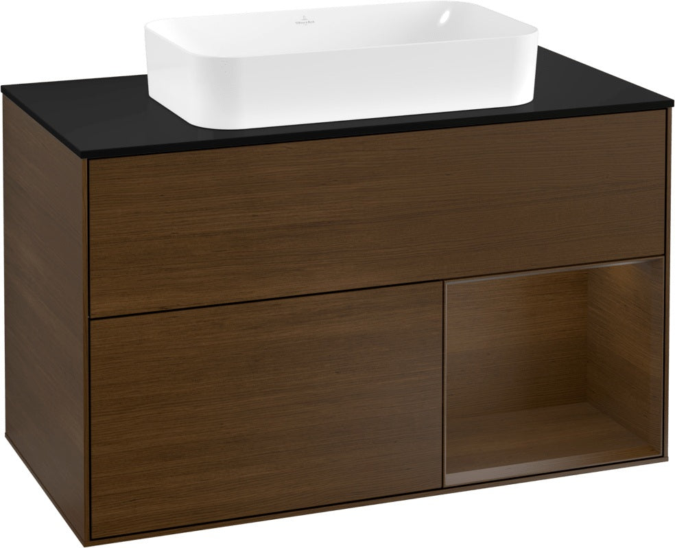 Villeroy & Boch Waschtischunterschrank Finion F252G 1000 mm Glossy White Lacquer mit LED-Beleuchtung