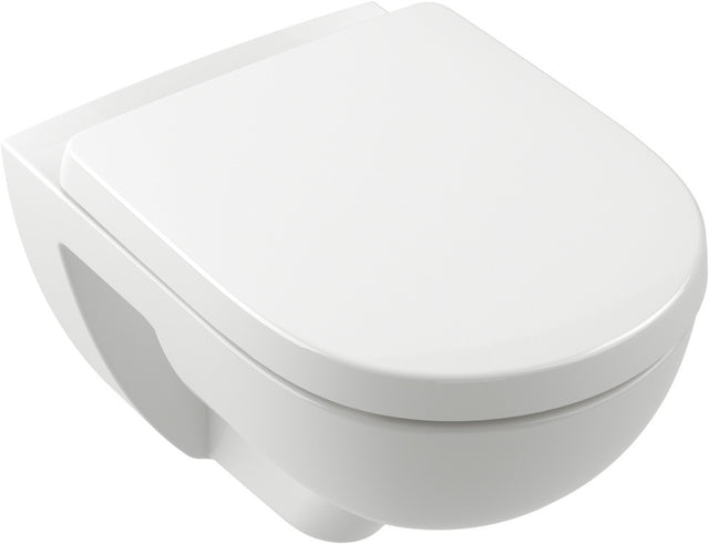 Villeroy & Boch O.novo Wand-WC Set 5660CL eckig weiß alpin mit WC-Sitz und SoftClosing