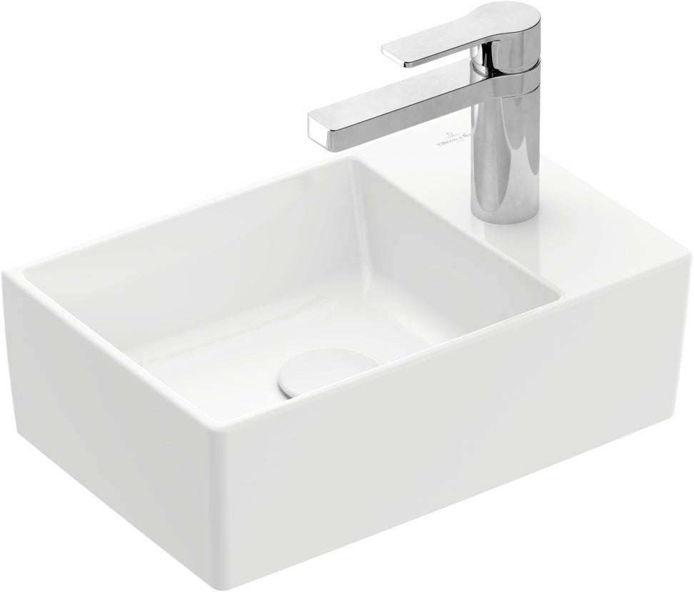 Villeroy & Boch Handwaschbecken Memento 2.0 – Weiß Alpin, 400 x 260 mm, Wandmontage