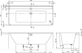Villeroy & Boch Collaro Airpool Entry Whirlpool 1795x790 mm Weiß Alpin – 2 Personen, 10 Luftdüsen