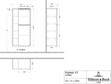 Villeroy & Boch Subway 3.0 Mittelschrank C59900 – Brilliant White, 574 mm, mit SoftClosing