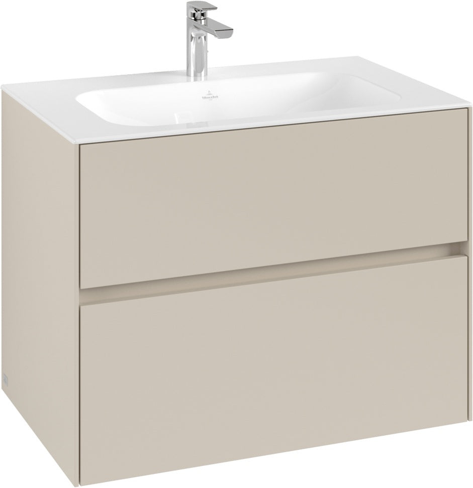 Villeroy & Boch Waschbeckenunterschrank Collaro C13800 White Oak – 796 mm, 2 Auszüge, SoftClosing