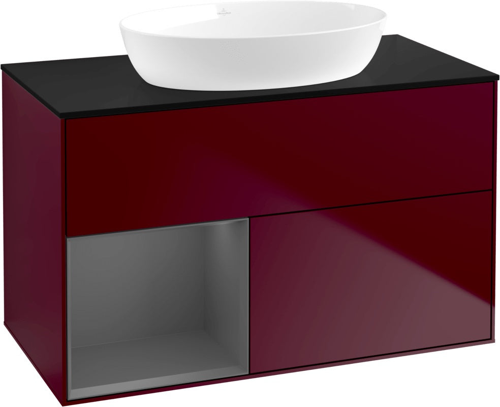 Villeroy & Boch Waschtischunterschrank Finion FA12G 1000 mm Glossy White Lacquer mit Beleuchtung