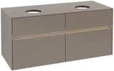 Villeroy & Boch Collaro Waschtischunterschrank 1200 mm Truffle Grey mit LED-Beleuchtung und 4 Auszügen