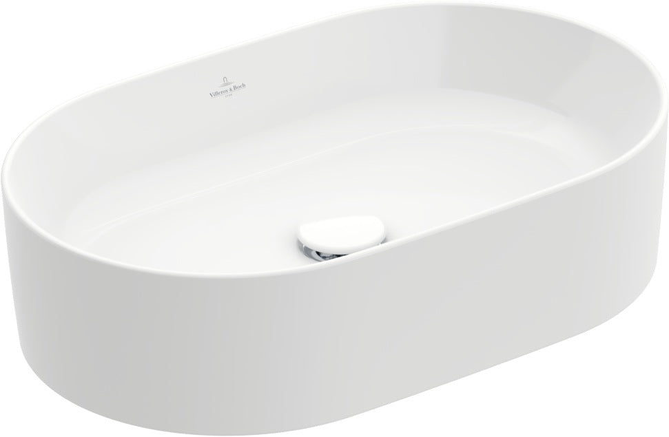 Villeroy & Boch Aufsatzwaschbecken Collaro 4A1956 560 x 360 mm Oval Weiß Alpin