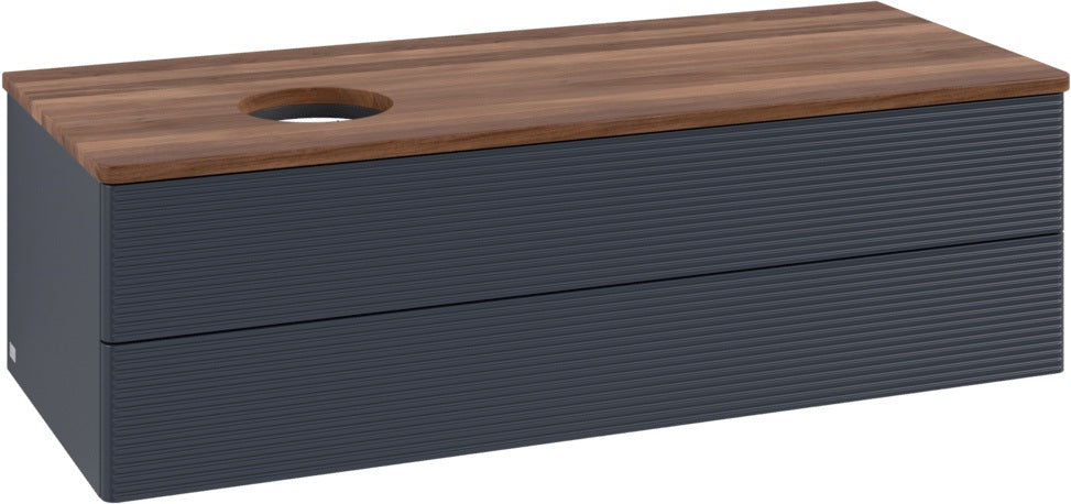 Villeroy & Boch Antao Waschtischunterschrank 1200 mm Anthrazit Matt mit 2 Auszügen
