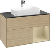 Villeroy & Boch Waschtischunterschrank Finion F252G 1000 mm Glossy White Lacquer mit LED-Beleuchtung