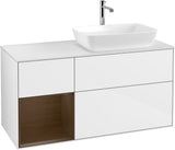 Villeroy & Boch Finion Waschbeckenunterschrank 1200 mm Glossy White Lacquer mit Beleuchtung