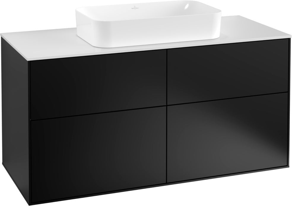 Villeroy & Boch Finion Waschtischunterschrank 1200 mm Anthrazit Matt mit LED-Beleuchtung