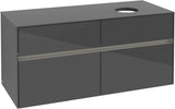Villeroy & Boch Waschbeckenunterschrank Collaro C043 B0 1200 mm Glossy Grey mit Beleuchtung