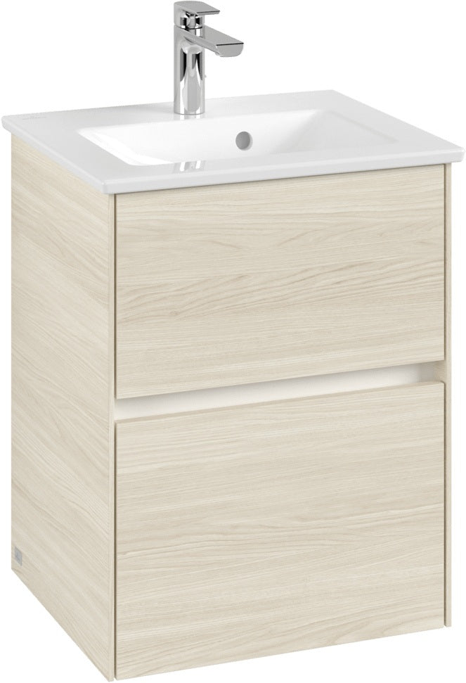 Villeroy & Boch Collaro Waschtischunterschrank C141 B0 White Oak 472 mm mit LED-Beleuchtung
