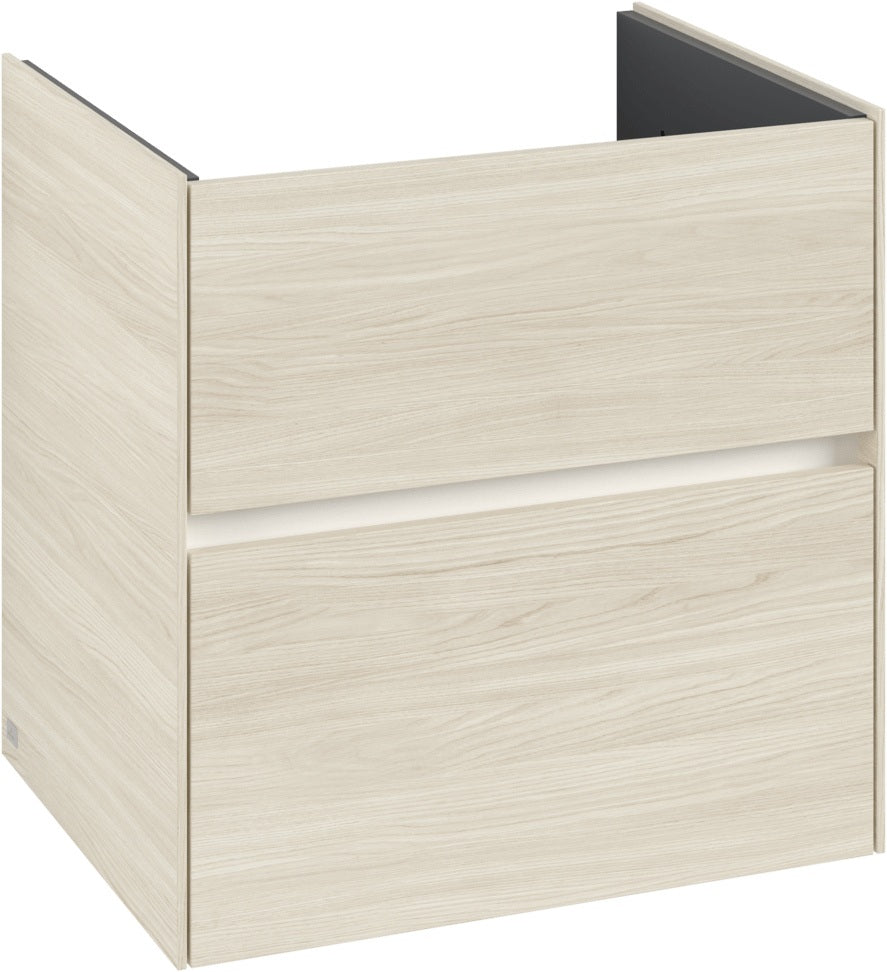 Villeroy & Boch Collaro Waschbeckenunterschrank C143 B0 White Oak 611 mm mit LED-Beleuchtung
