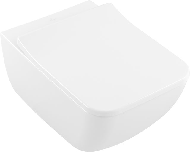 Villeroy & Boch Collaro Wand-WC Set 4626RS spülrandlos mit SoftClosing & QuickRelease, Weiß Alpin