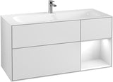 Villeroy & Boch Finion Waschbeckenunterschrank Glossy White Lacquer 1196 mm mit LED-Beleuchtung