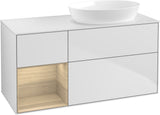 Villeroy & Boch Finion Waschtischunterschrank 1200 mm Glossy White Lacquer mit Beleuchtung