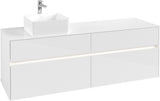 Villeroy & Boch Waschtischunterschrank Collaro C050 B0 1600 mm Glossy White mit Beleuchtung