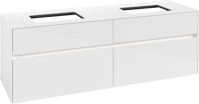 Villeroy & Boch Waschtischunterschrank Collaro C123 B0 1600 mm Glossy White mit LED-Beleuchtung