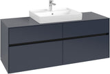 Villeroy & Boch Waschtischunterschrank Collaro C084 White Oak 1400 mm mit 4 Auszügen