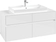 Villeroy & Boch Waschbeckenunterschrank Collaro C087 1200 mm Glossy White mit 4 Auszügen