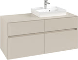 Villeroy & Boch Waschbeckenunterschrank Collaro C072 B0 1200 mm Cashmere Grey mit Beleuchtung