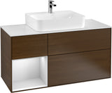 Villeroy & Boch Finion Waschtischunterschrank G161G 1200 mm Glossy White Lacquer mit LED-Beleuchtung