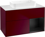 Villeroy & Boch Finion Waschtischunterschrank 1000 mm Glossy White Lacquer mit LED-Beleuchtung