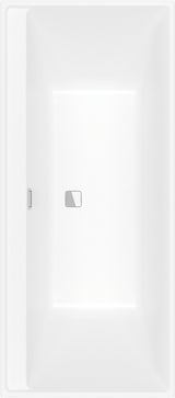 Villeroy & Boch Collaro Rechteck-Badewanne 1700x750mm Weiß Alpin – Acryl Einbauwanne mit Überlauf