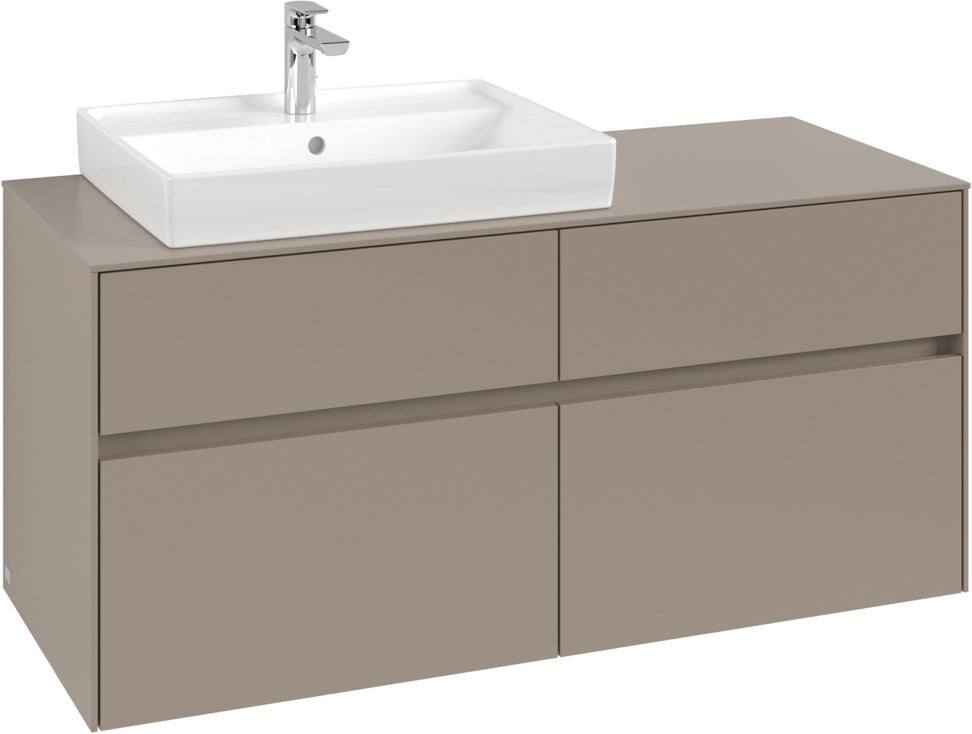 Villeroy & Boch Waschtischunterschrank Collaro C082 1200 mm Taupe mit 4 Auszügen und SoftClosing