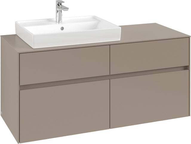 Villeroy & Boch Waschtischunterschrank Collaro C082 1200 mm Taupe mit 4 Auszügen und SoftClosing