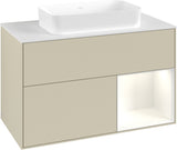Villeroy & Boch Finion Waschtischunterschrank 1000 mm Glossy White Lacquer mit LED-Beleuchtung