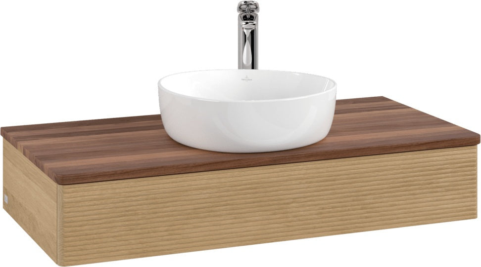 Villeroy & Boch Waschtischunterschrank Antao 1000 mm Warm Walnut mit Auszugsbeleuchtung