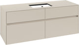 Villeroy & Boch Waschbeckenunterschrank Collaro C116 B0 1400 mm Cashmere Grey mit Beleuchtung