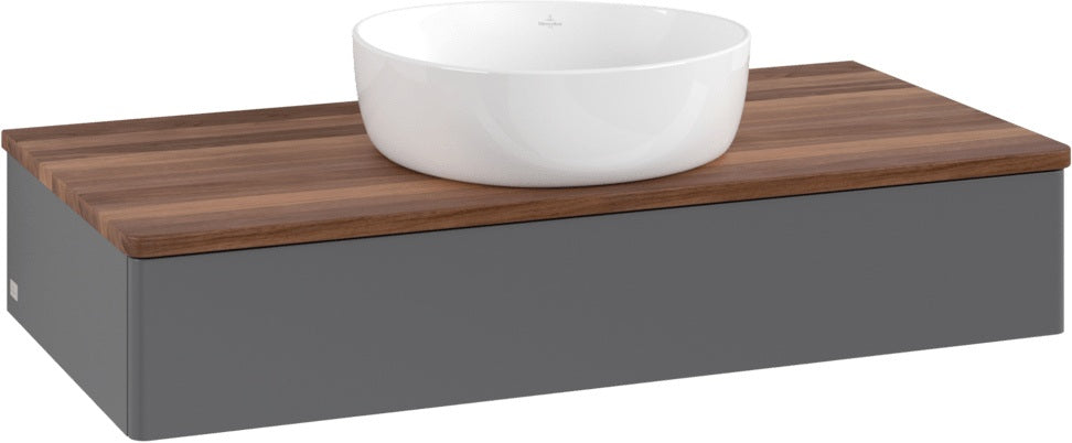 Villeroy & Boch Waschtischunterschrank Antao 1000 mm Anthrazit Matt Lack mit Push-to-Open