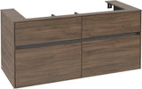 Villeroy & Boch Collaro Waschtischunterschrank 1200 mm Soft Grey mit 4 Auszügen