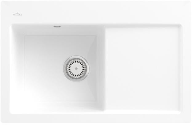 Villeroy & Boch Subway 45 flat flächenbündige Spüle 745x475 mm Ivory CeramicPlus